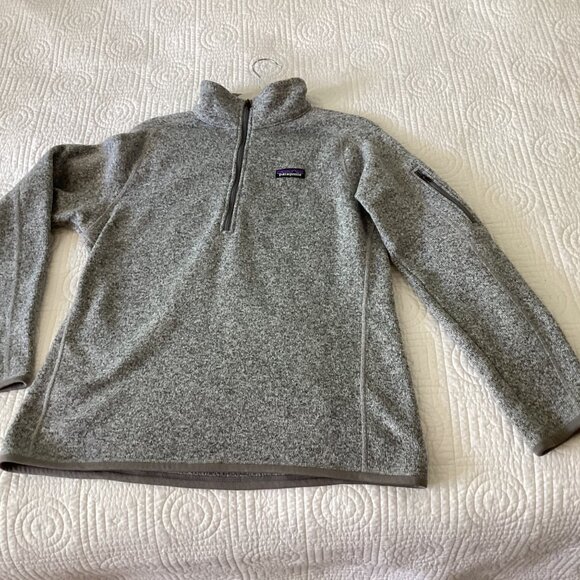 Patagonia Womens Grey Better Sweater 1/4 Zip Pullover Jacket Size L - Picture 5 of 11